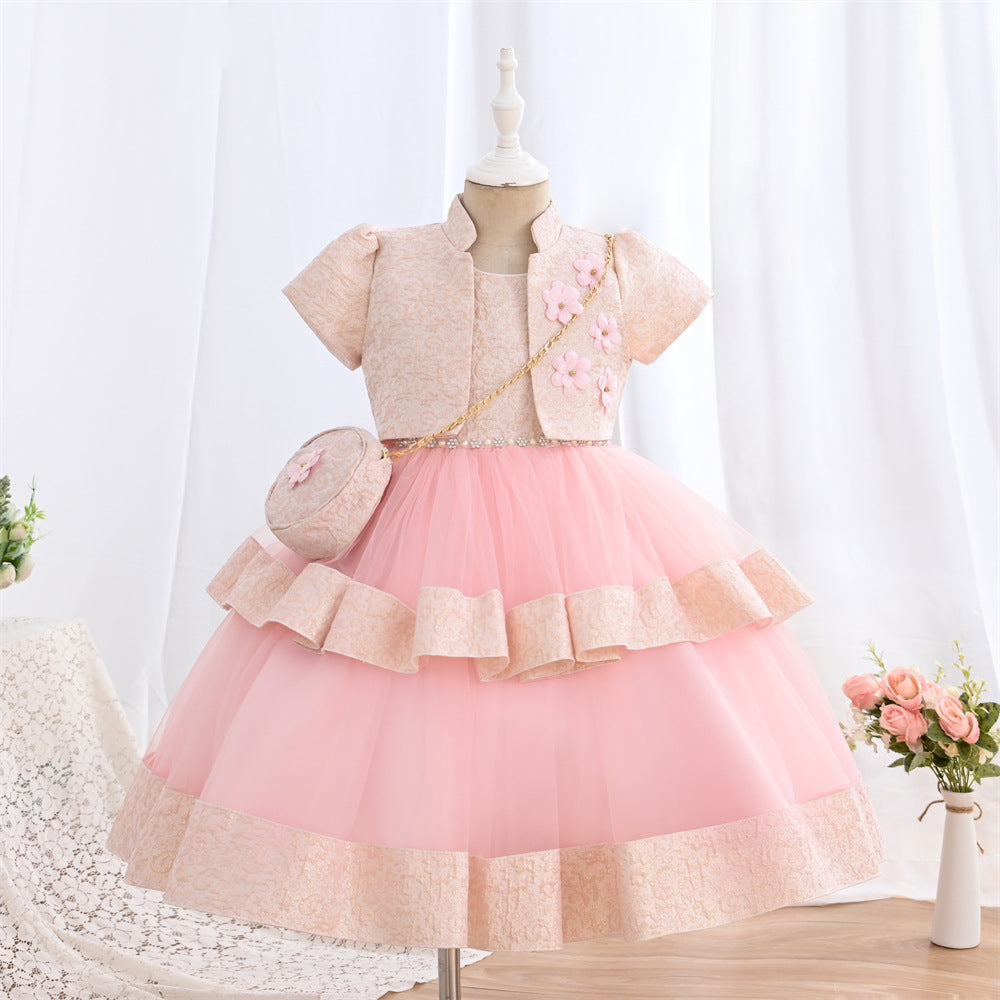 Elegant A-Line Flower Girl Dress - Satin & Tulle Floor Length