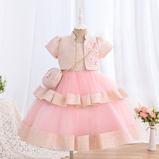 Elegant A-Line Flower Girl Dress - Satin & Tulle Floor Length