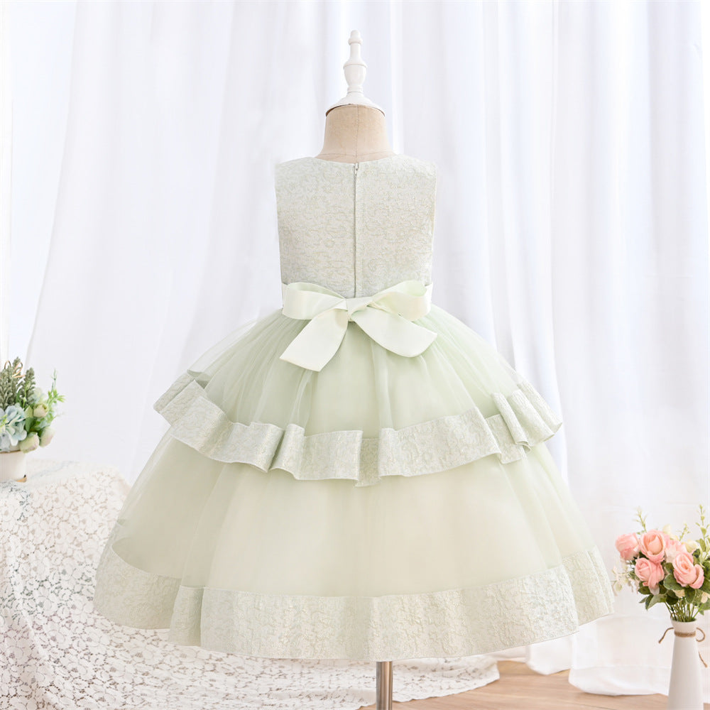 Elegant A-Line Flower Girl Dress - Satin & Tulle Floor Length