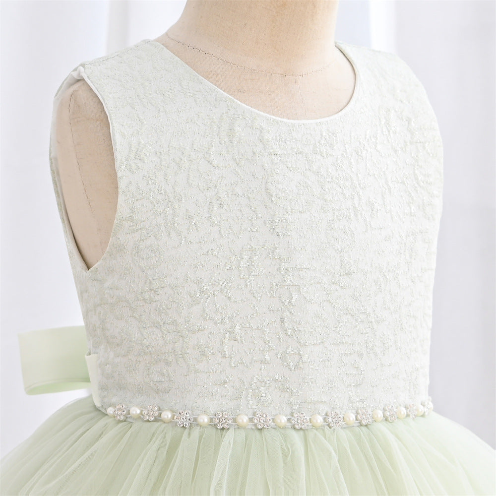 Elegant A-Line Flower Girl Dress - Satin & Tulle Floor Length