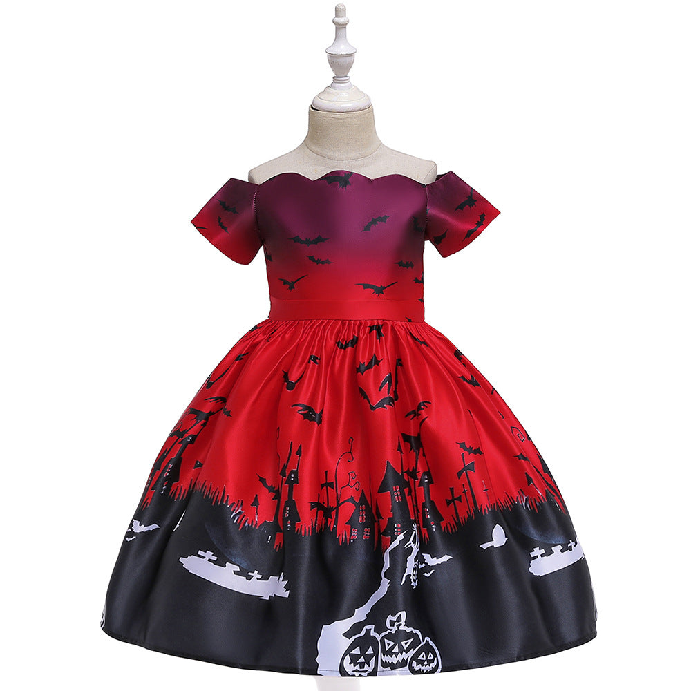 A-Line Tea Length Ruffle Dress for Girls – Party, Wedding & Holiday Wear