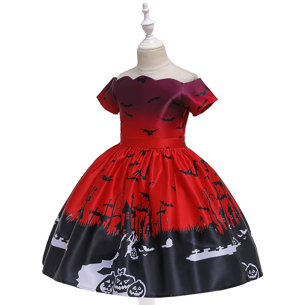 A-Line Tea Length Ruffle Dress for Girls – Party, Wedding & Holiday Wear