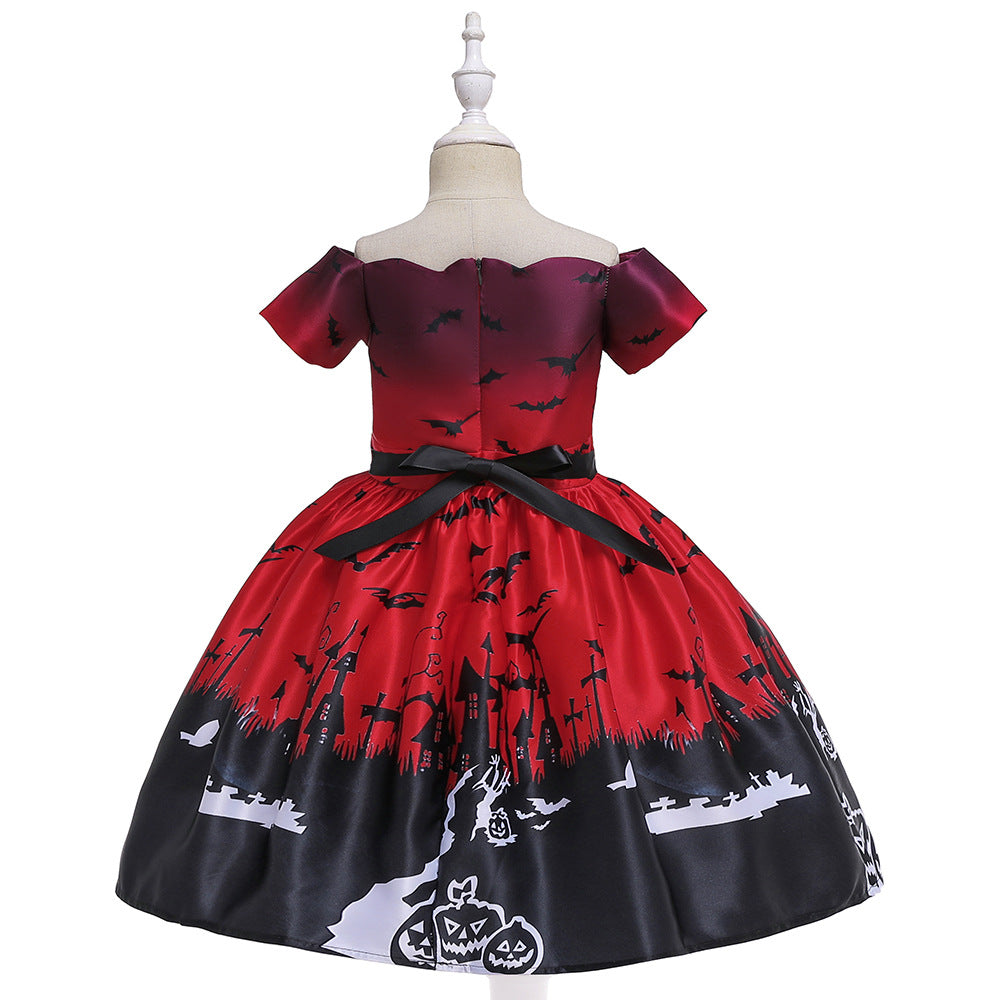 A-Line Tea Length Ruffle Dress for Girls – Party, Wedding & Holiday Wear