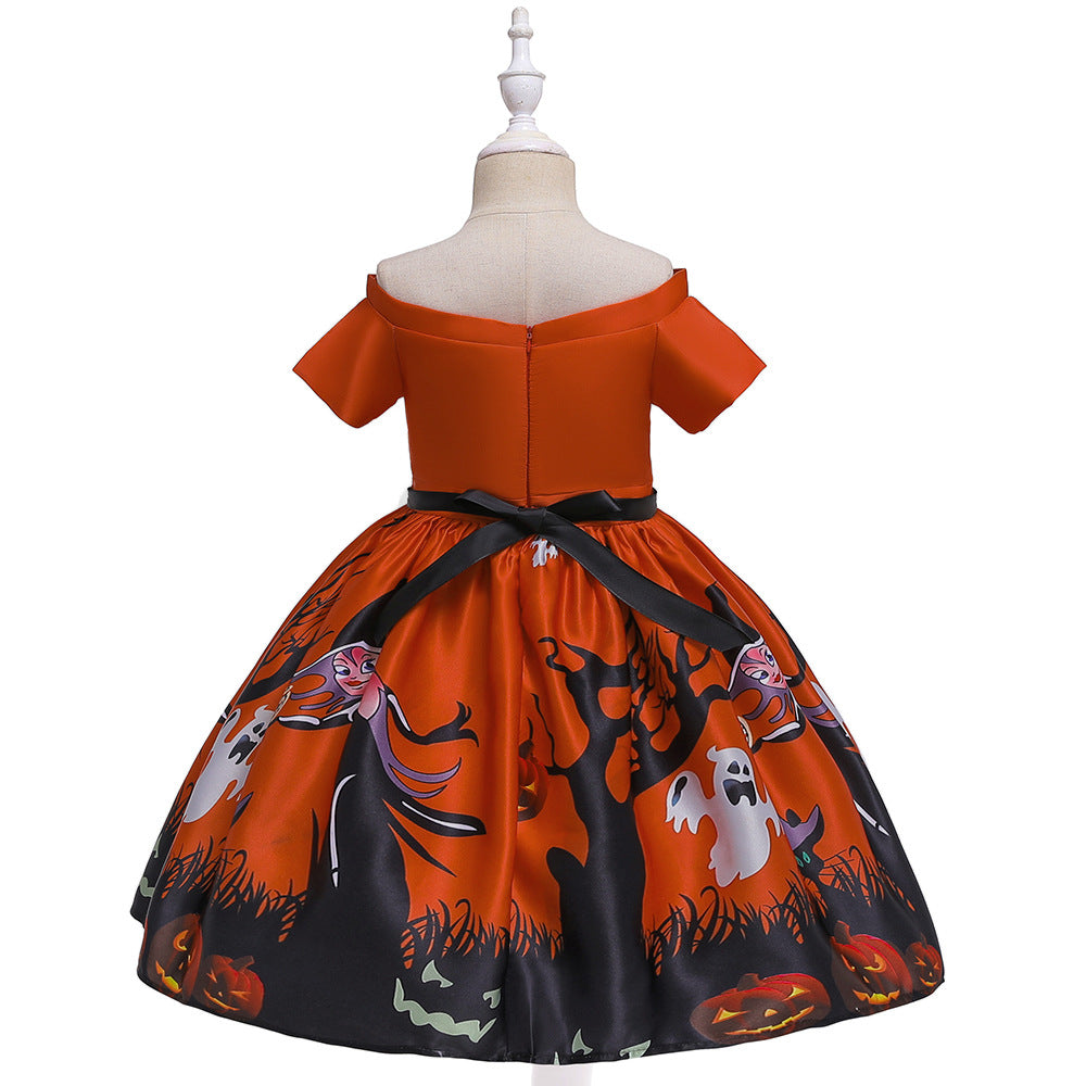 A-Line Tea Length Ruffle Dress for Girls – Party, Wedding & Holiday Wear