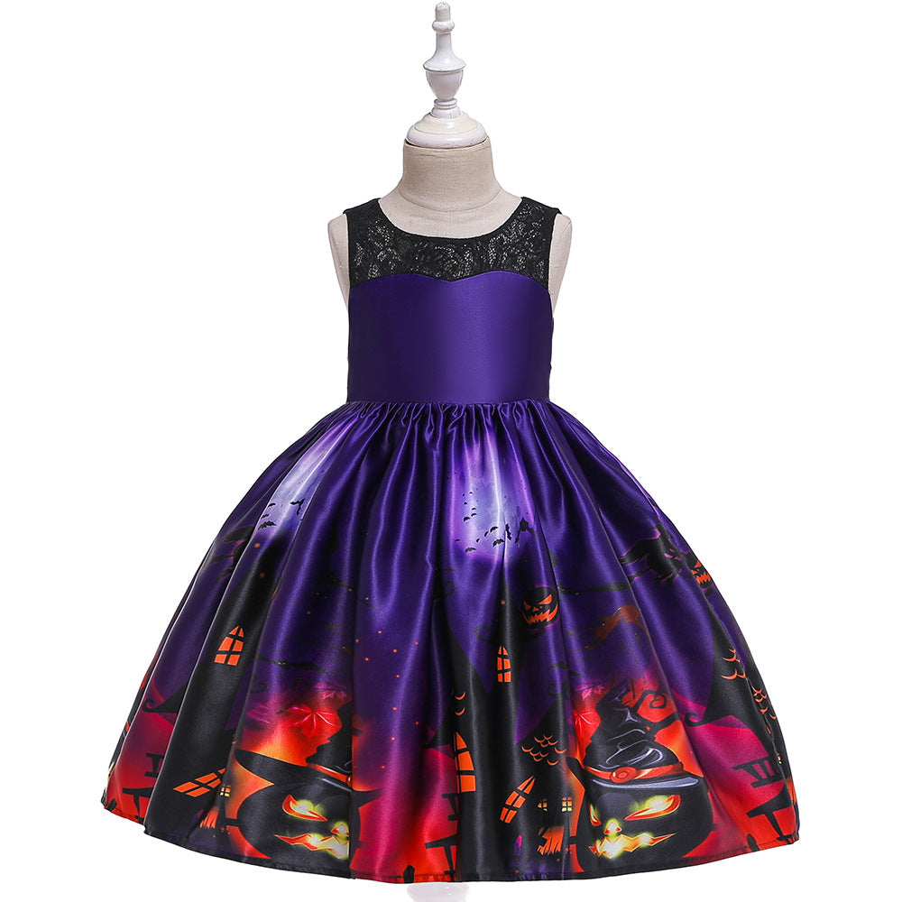 A-Line Tea Length Ruffle Dress for Girls – Party, Wedding & Holiday Wear