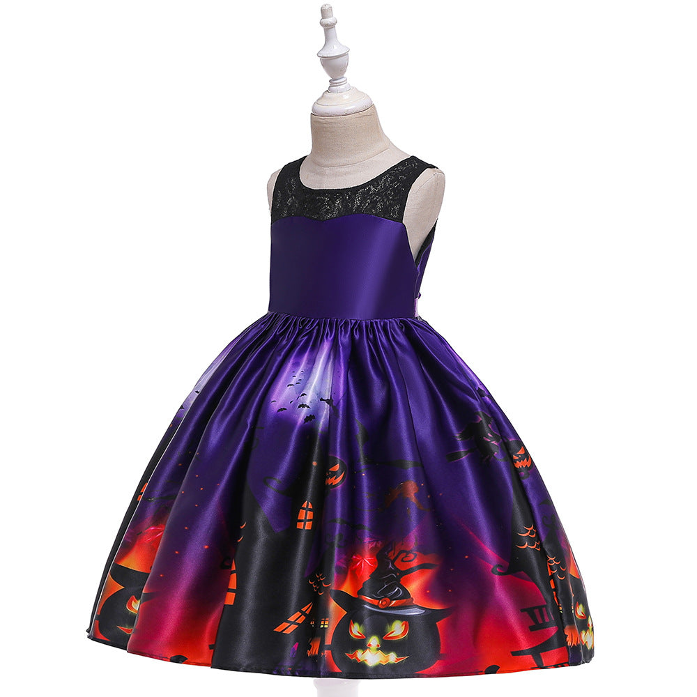 A-Line Tea Length Ruffle Dress for Girls – Party, Wedding & Holiday Wear
