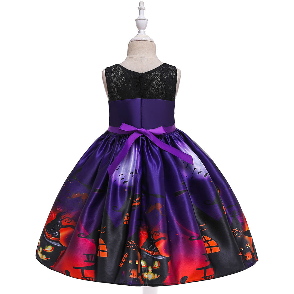 A-Line Tea Length Ruffle Dress for Girls – Party, Wedding & Holiday Wear