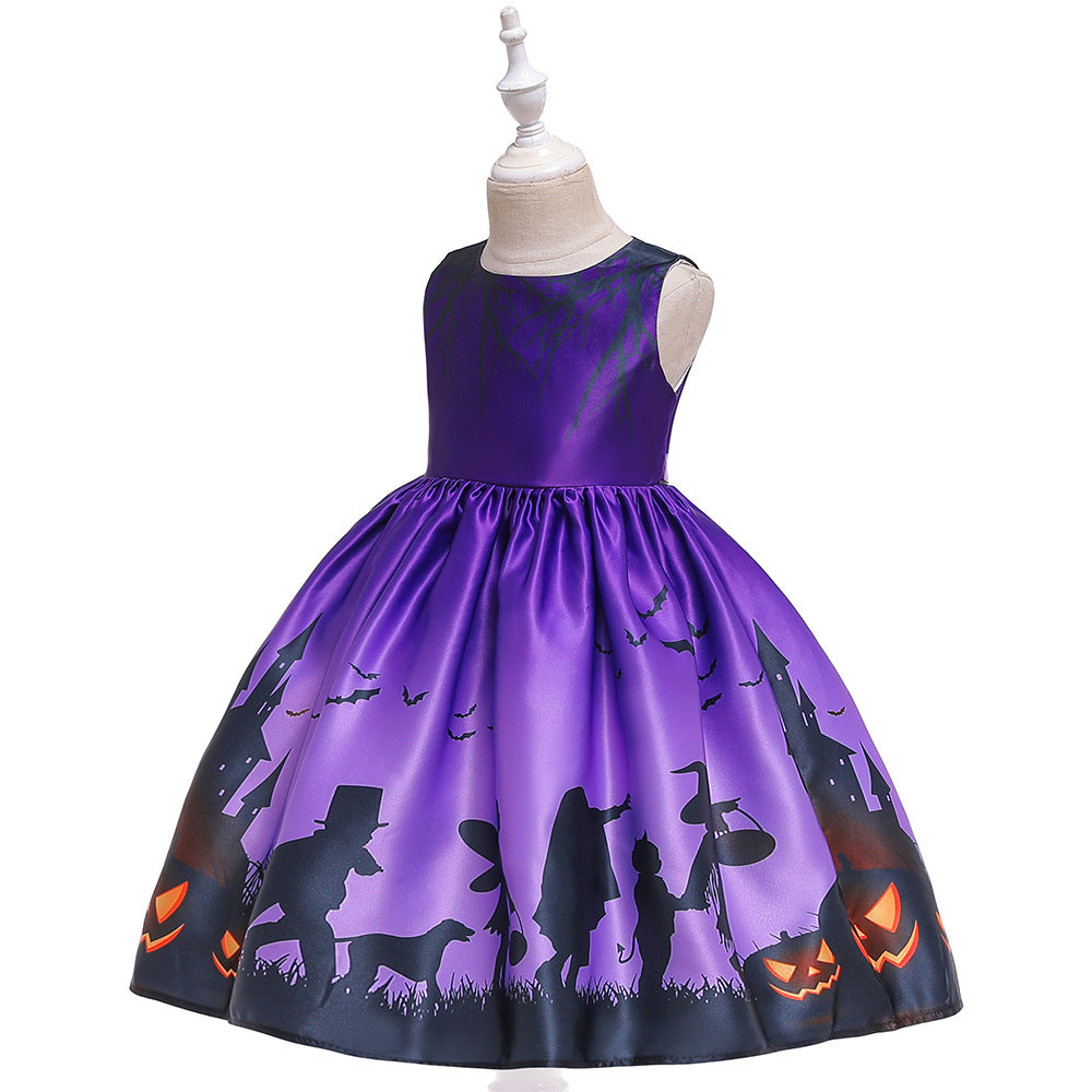 A-Line Tea Length Ruffle Dress for Girls – Party, Wedding & Holiday Wear
