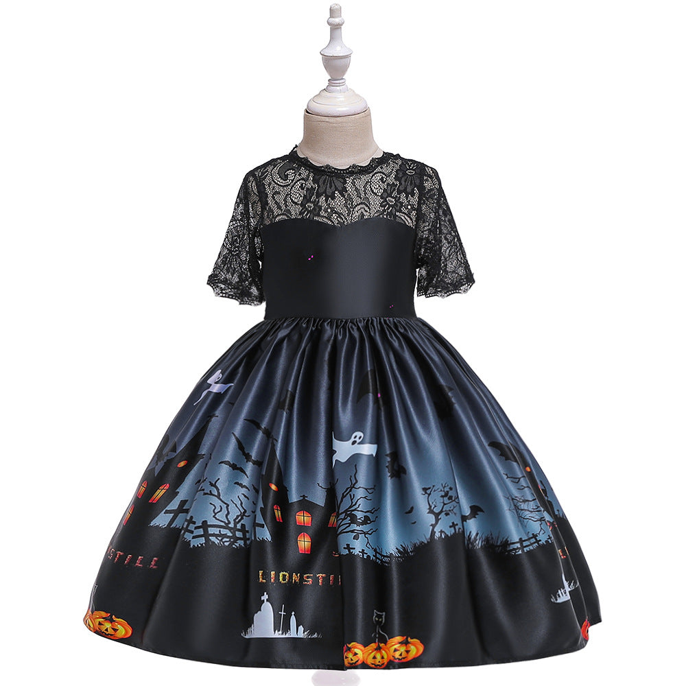 A-Line Tea Length Ruffle Dress for Girls – Party, Wedding & Holiday Wear