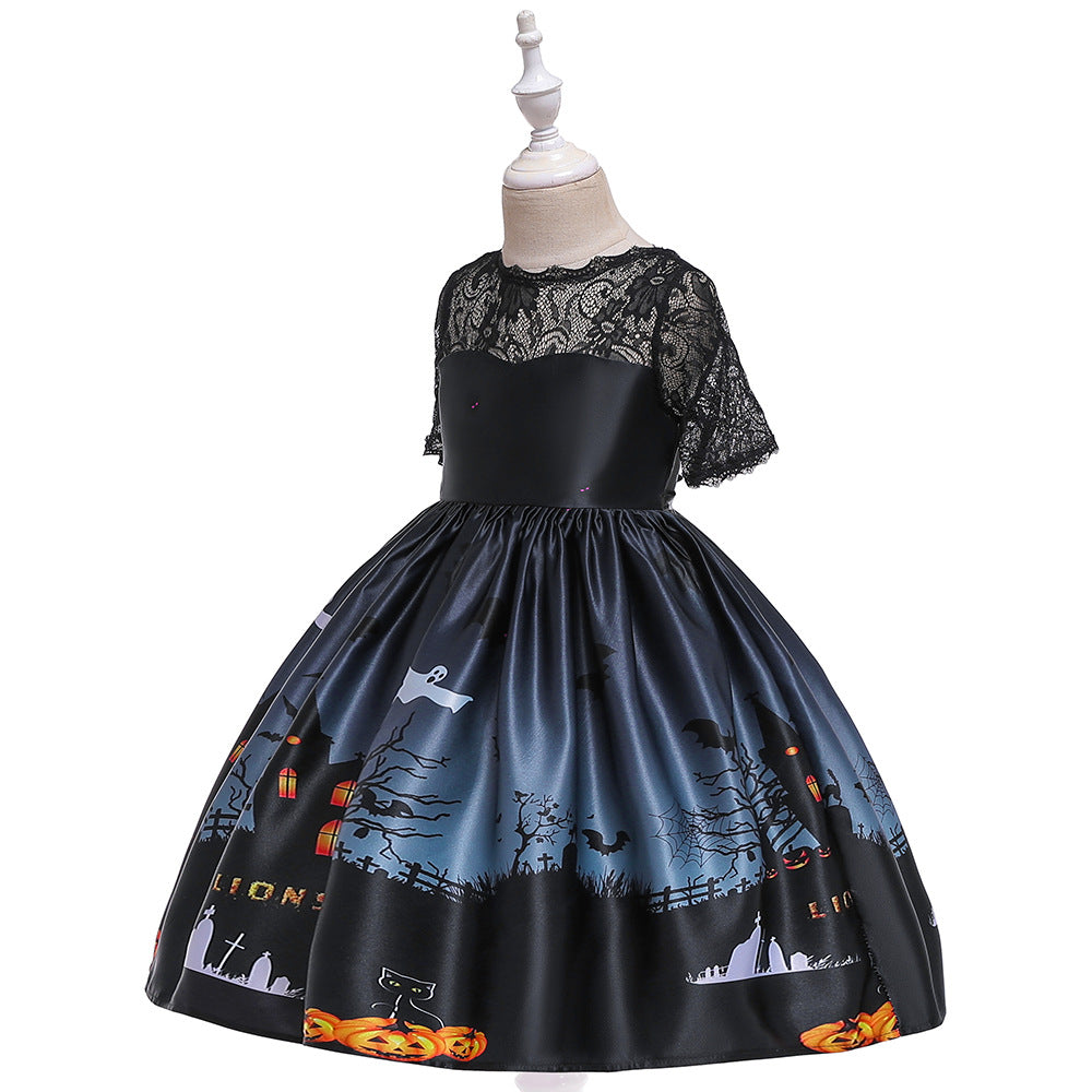 A-Line Tea Length Ruffle Dress for Girls – Party, Wedding & Holiday Wear