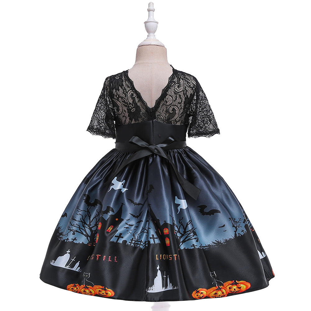 A-Line Tea Length Ruffle Dress for Girls – Party, Wedding & Holiday Wear