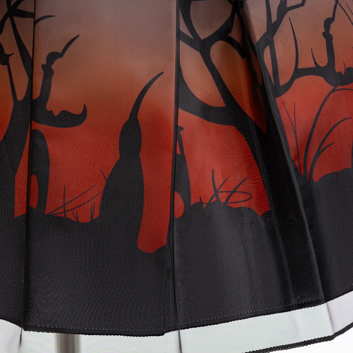 Girls Witch Bat Print Halloween Tea-Length Dress – Cosplay Costume for 3-10 Years