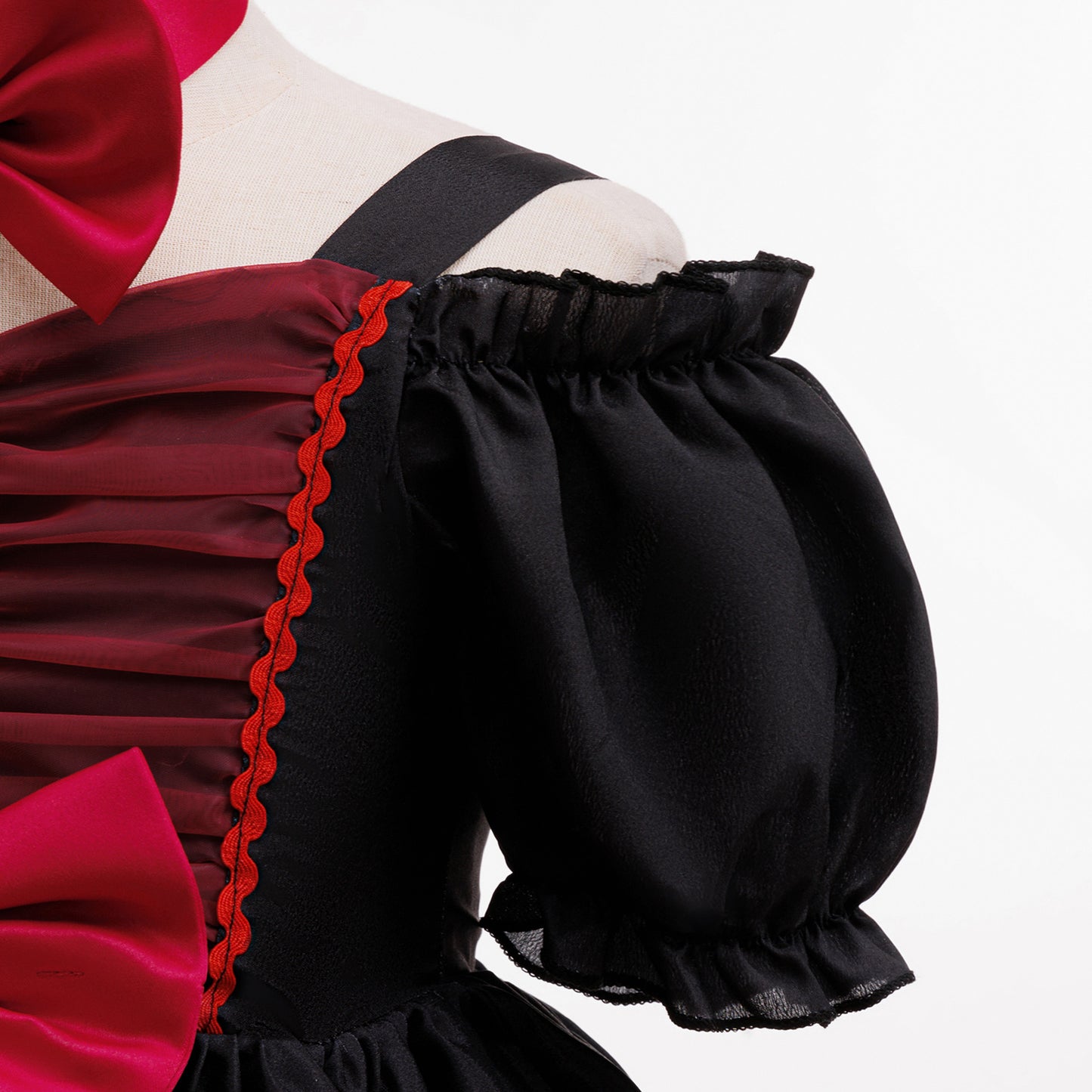 Black Off Shoulder Princess Dress for Girls Tea Length | Halloween & Party Outfit