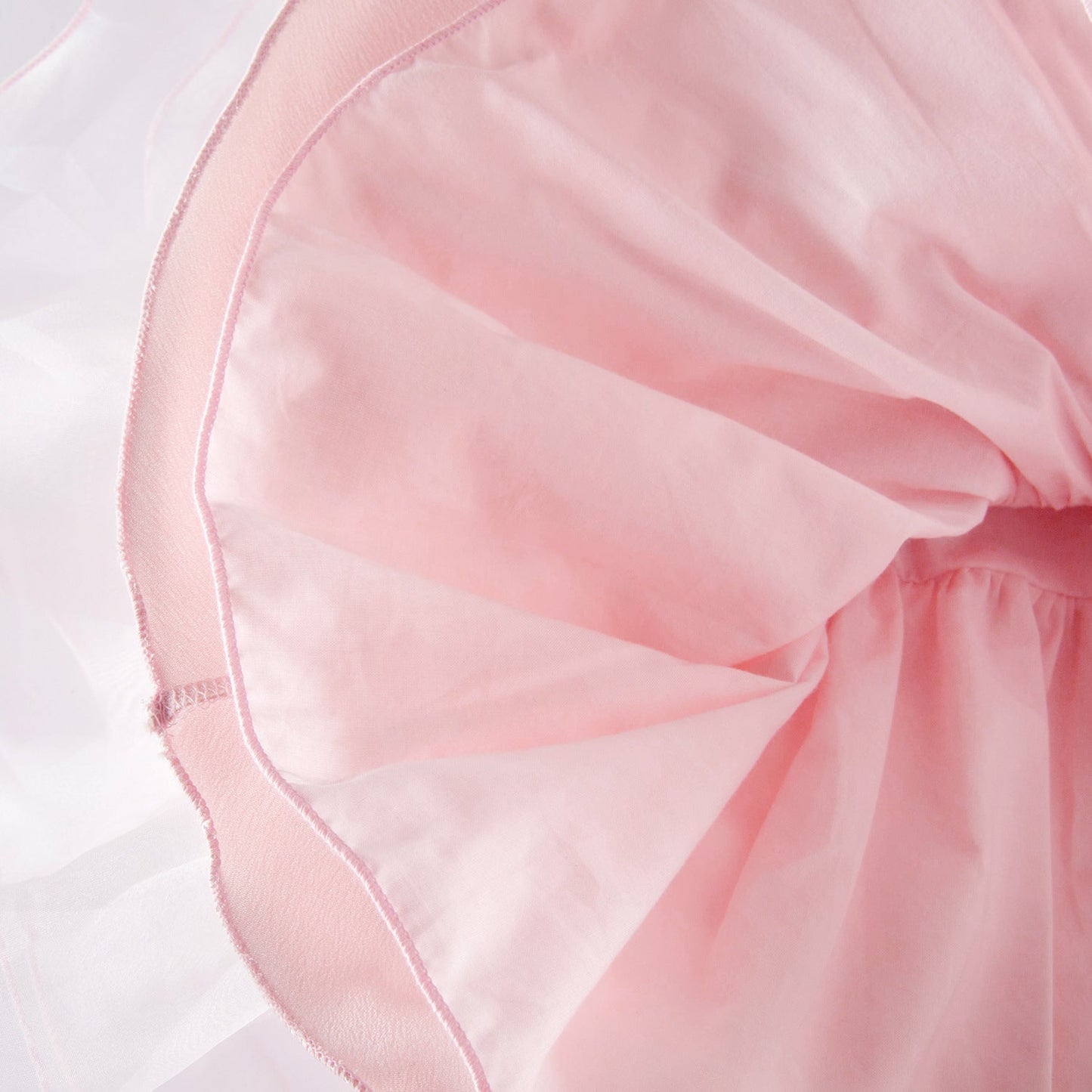 Pink Princess Tea-Length Flower Girl Dress with Ruffles
