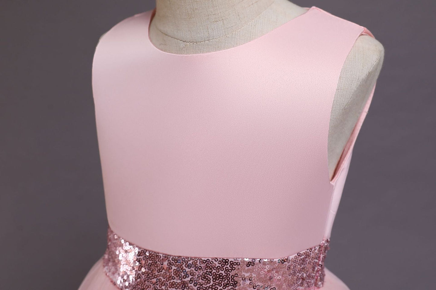 Princess Flower Girl Dress with Floral Embellishments - Tea Length