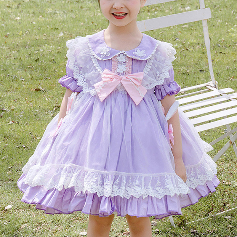 Princess Knee-Length Flower Girl Dress with Lace and Tulle