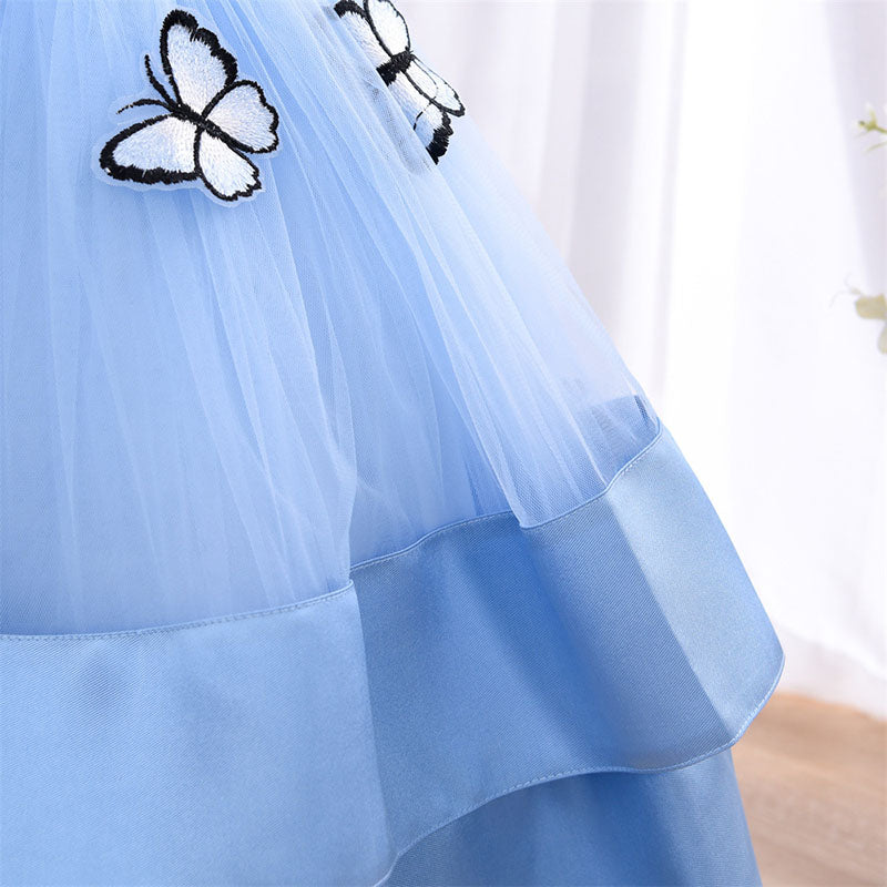 Princess Tea Length Flower Girl Dress | V-Neck Flowers