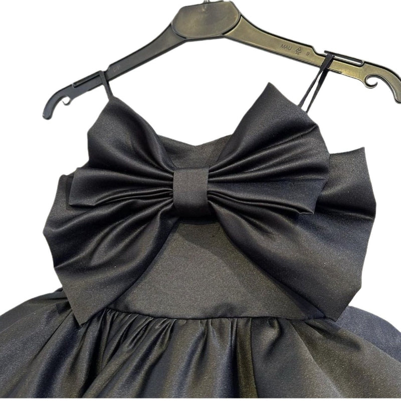 Sleeveless Ball Gown Knee Length Girls Dress | Tiered V-Neck Special Occasion Outfit