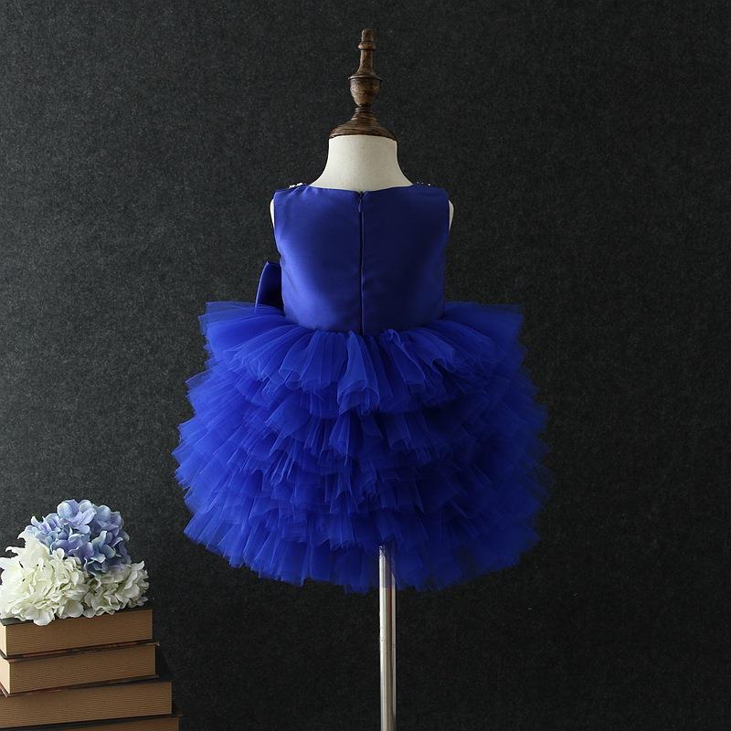Sleeveless Tiered Tulle Ball Gown Princess Dress for Girls, Knee Length | Special Occasion Party Dress