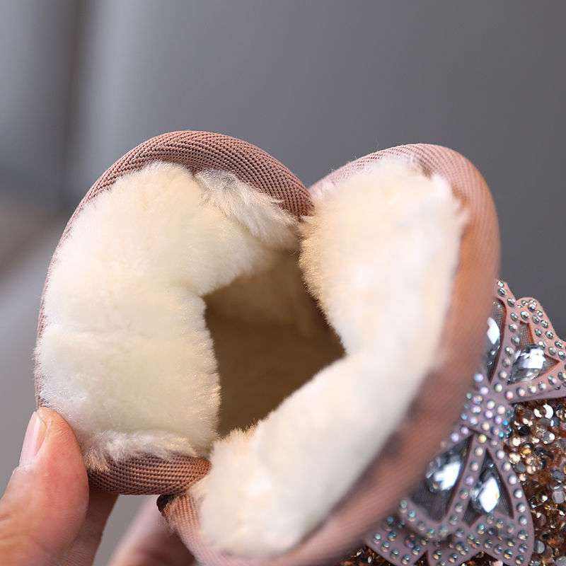 Girls' Sparkly Sequined Closed-Toe Party Shoes with Bows | Low Heel Dress Shoes