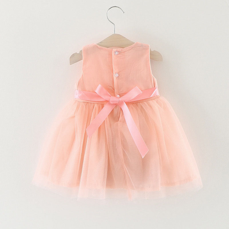 Tulle A-Line Flower Girl Dress Boat Neck Sleeveless Flowers