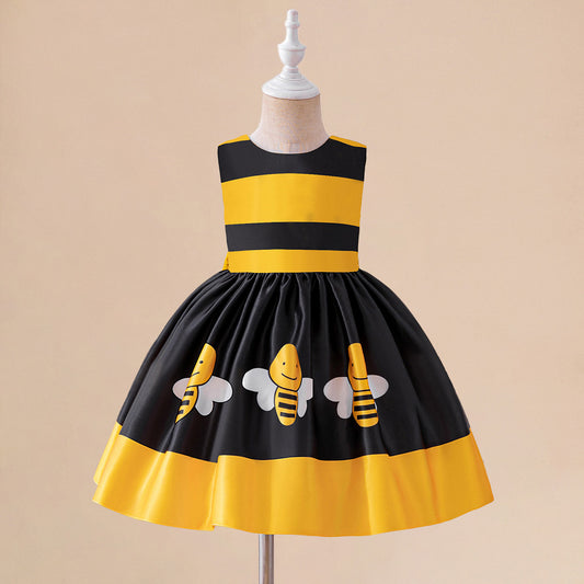 Yellow Bee A-Line Costume Dress for Kids | Party & Cosplay Outfit