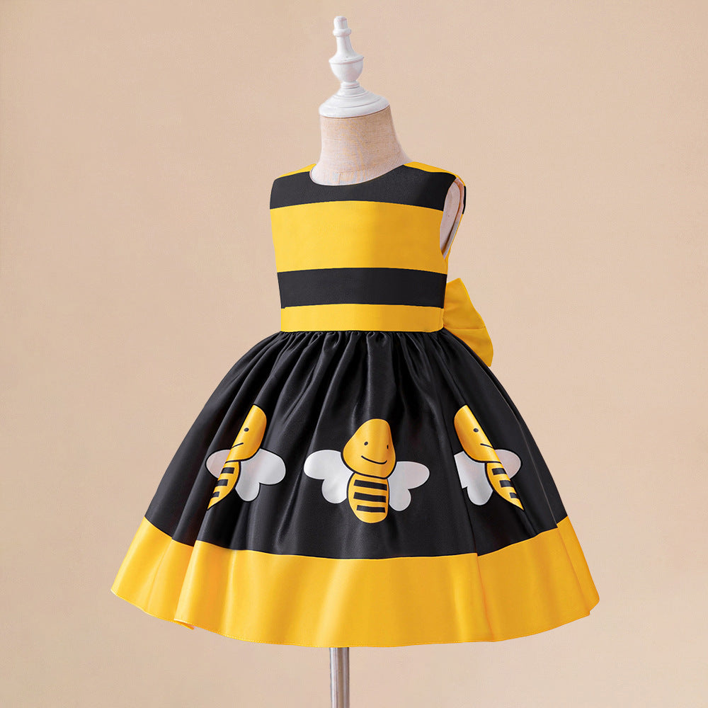 Yellow Bee A-Line Costume Dress for Kids | Party & Cosplay Outfit