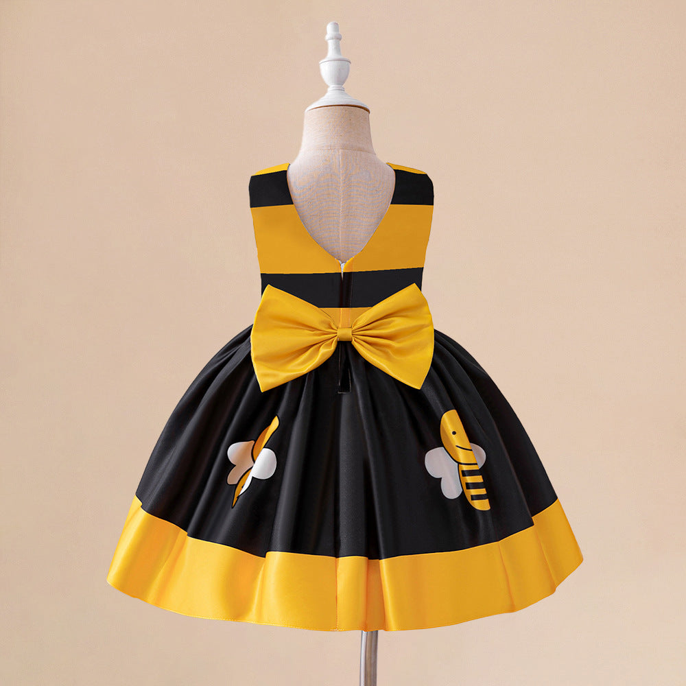 Yellow Bee A-Line Costume Dress for Kids | Party & Cosplay Outfit