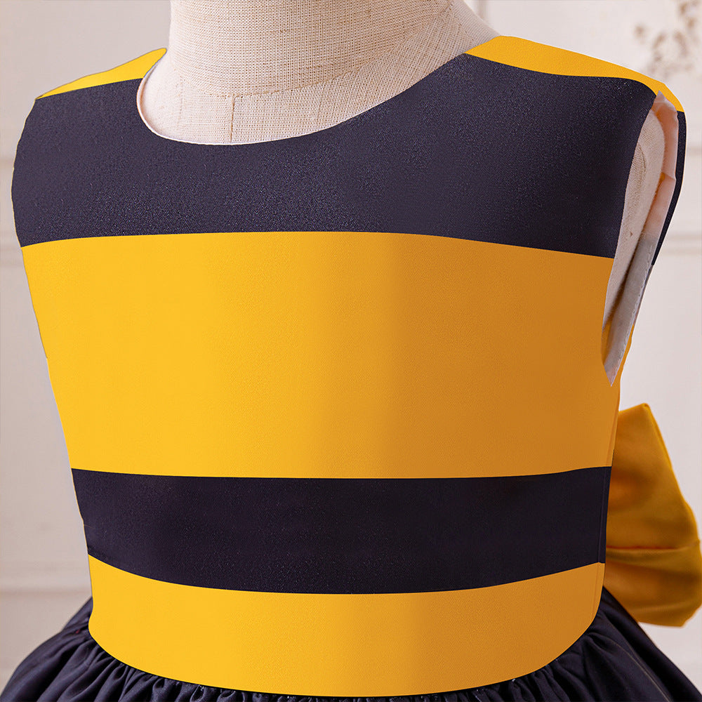 Yellow Bee A-Line Costume Dress for Kids | Party & Cosplay Outfit