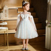 A-line Illusion Neckline Sequined Flower Girl Dress