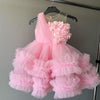 A-Line Illusion Neckline Sleeveless Flower Girl Dress for Special Occasions