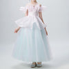 A-Line Illusion Sleeveless Tea Length Tiered Skirt Dress for Girls
