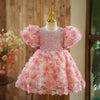 A-Line Pink Flower Girl Dress with Sequins for Special Occasions