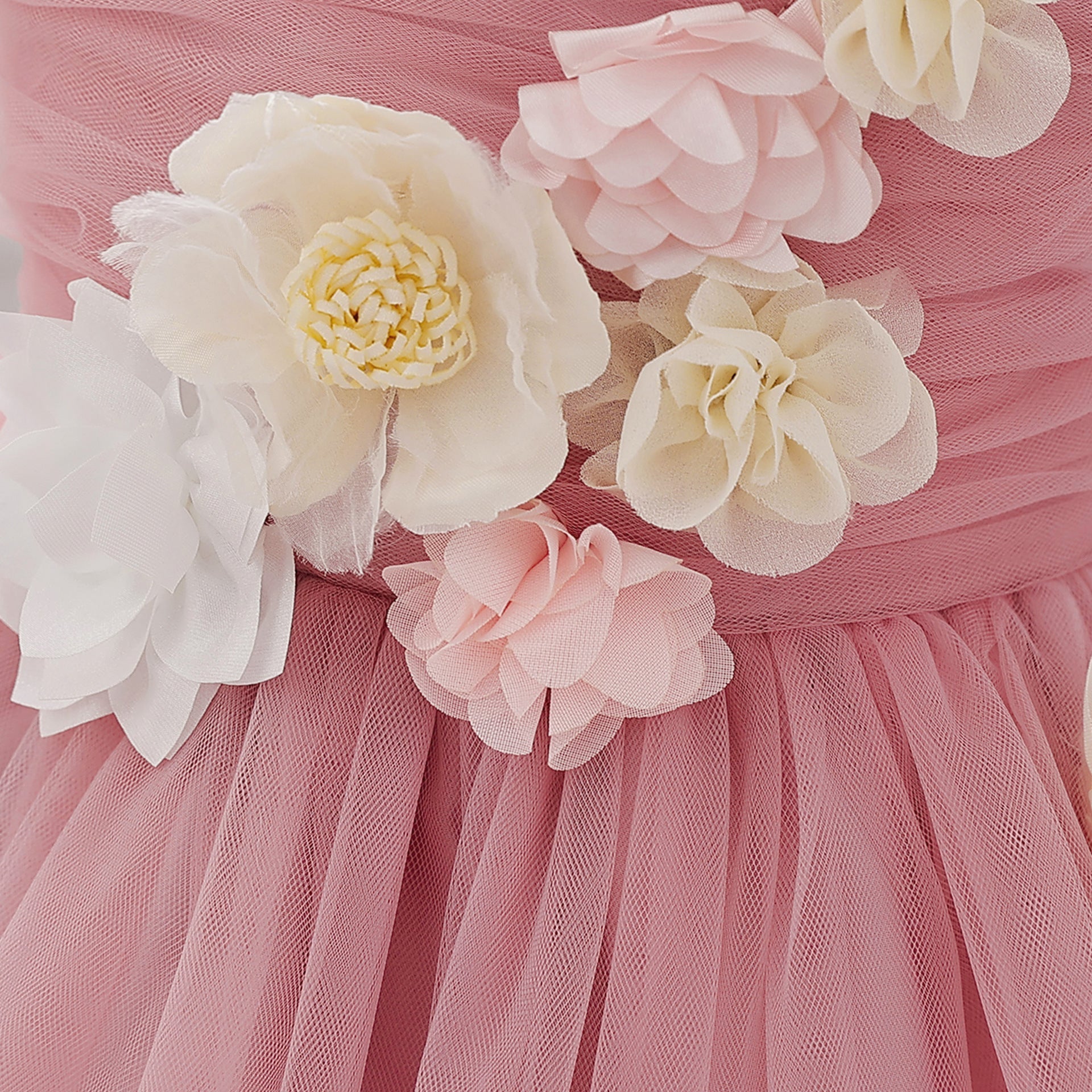 A-Line Princess Flower Girl Dress with Flowers and Bows