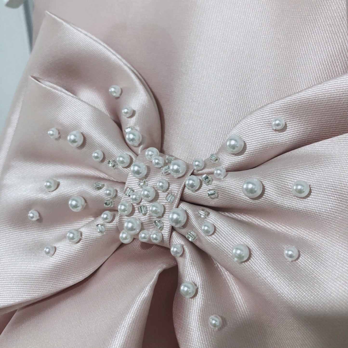 A-Line Pink Satin Flower Girl Dress with Bow | Sleeveless Cute Birthday Party Dress for Girls