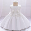 A-line Tea-Length Flower Girl Dress with Beaded Floral Lace