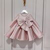 Beaded Satin Big Bow Princess Dress for Girls