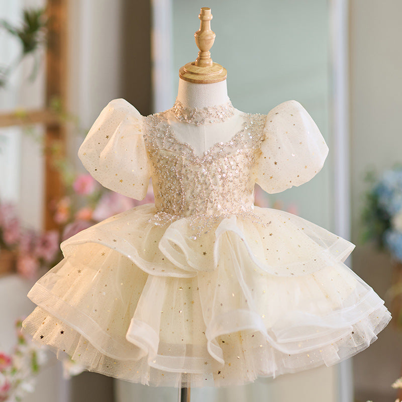 Champagne Flower Girl Dress