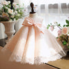 Charming Pink A-Line Lace Flower Girl Dress with Bows