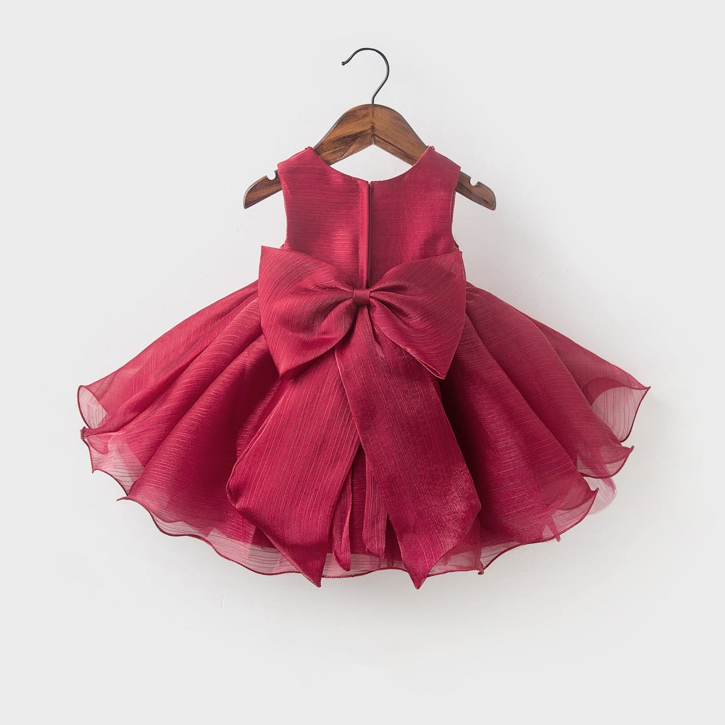 Deep Pink Flower Girl Ball Gown – Sleeveless Party & Ceremony Dress for Girls