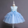 Dusty Rose Princess Tea-Length Flower Girl Dress