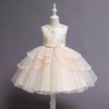Dusty Rose Princess Tea-Length Flower Girl Dress