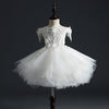 Elegant A-line Floor-Length Off-Shoulder Flower Girl Dress