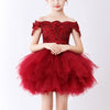 Elegant A-line Floor-Length Off-Shoulder Flower Girl Dress