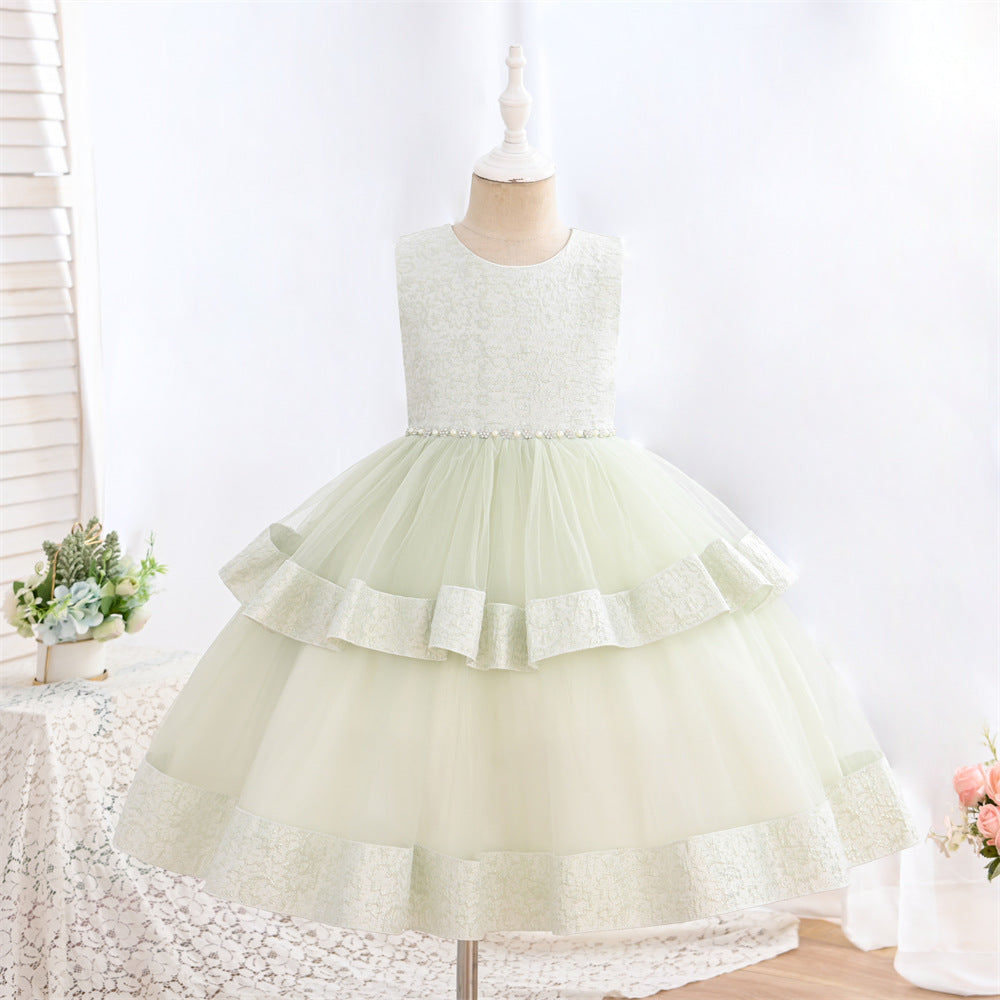 Elegant A-Line Flower Girl Dress - Satin & Tulle Floor Length