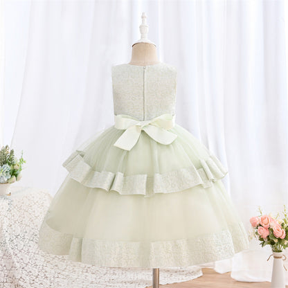Elegant A-Line Flower Girl Dress - Satin & Tulle Floor Length
