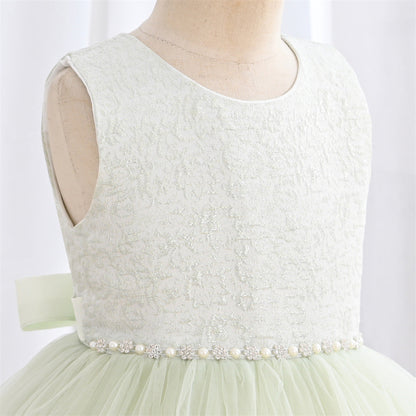 Elegant A-Line Flower Girl Dress - Satin & Tulle Floor Length