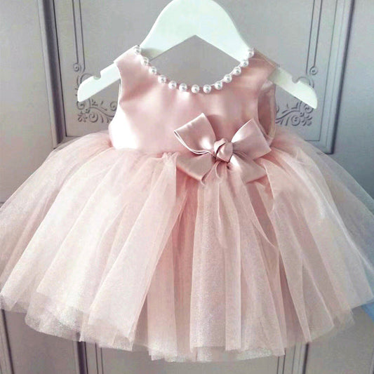 Elegant A-Line Flower Girl Dress - Satin Bodice, Tulle Skirt