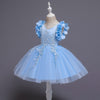 Elegant A-Line Knee-Length Lace Flower Girl Dress with V-Neck