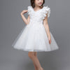 Elegant A-Line Knee-Length Lace Flower Girl Dress with V-Neck